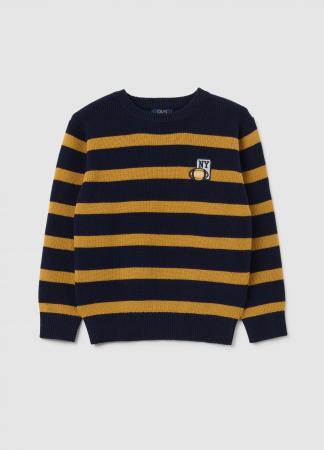 BAIETI - OVS Kids Pulover Blue-Striped Yellow Baieti 3-10 Ani