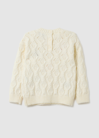 OVS Kids Pulover White Alyssum Fete 9-36 Luni [1]