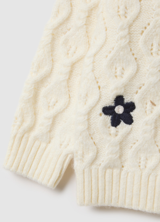OVS Kids Pulover White Alyssum Fete 9-36 Luni [2]