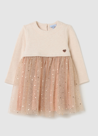 Rochii si Salopete - OVS Kids Rochie Vanilla Cream Fete 9-36 Luni