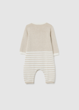OVS Kids Salopeta Beige Melange Baieti 0-9 Luni [1]