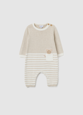 Body si Salopete - OVS Kids Salopeta Beige Melange Baieti 0-9 Luni
