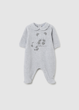 Body si Salopete - OVS Kids Salopeta Gri Deschis Baieti 0-9 Luni