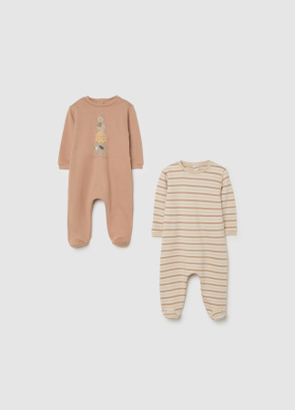 BAIETI - OVS Kids Salopeta-Pijama Roz/Pudra Baieti 9-36 Luni