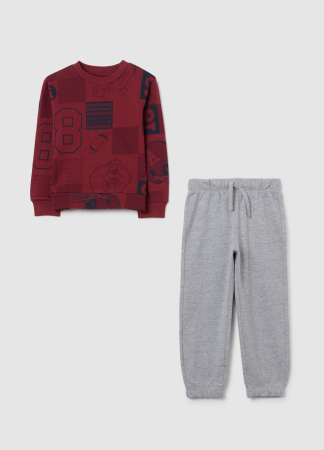 Seturi - OVS Kids Set Hanorac+Jogger Ruby Wine Baieti 3-10 Ani
