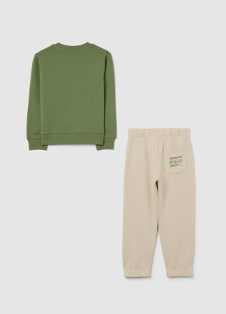 Seturi - OVS Kids Set Hanorac+Jogger Vineyard Green Baieti 3-10 Ani