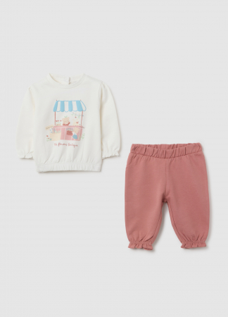 Seturi - OVS Kids Set Rochie+Leggins Ash Rose Fete 0-9 Luni
