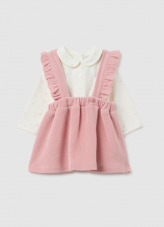 Seturi - OVS Kids Set Rochie+Leggins Roz Pal Fete 0-9 Luni