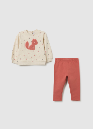 Seturi - OVS Kids Set Sport Beige Melange Fete 9-36 Luni