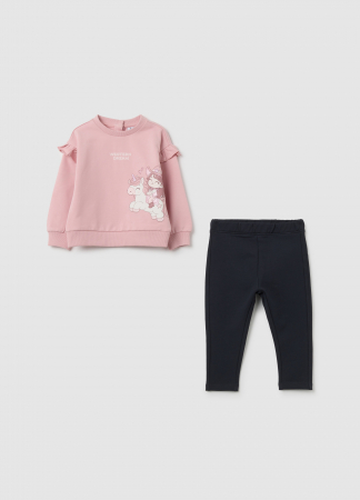 Fetite 9-36 LUNI - OVS Kids Set Sport Bleached Mauve Fete 9-36 Luni