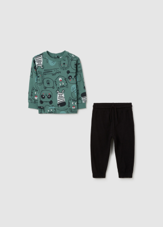 Seturi - OVS Kids Set Sport Sagebrush Green Baieti 9-36 Luni