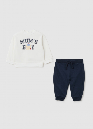 BAIETI - OVS Kids Set Tricou + Pantaloni Dark Sapphire  Baieti 0-9 Luni