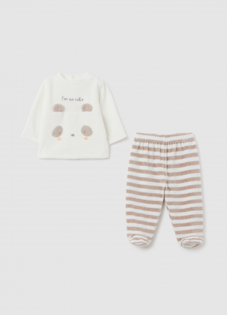 Seturi - OVS Kids Set Tricou + Pantaloni Snow White Baieti 0-9 Luni