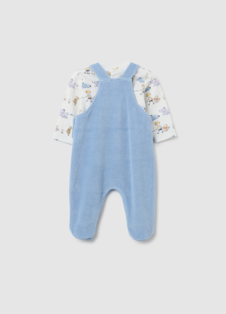 OVS Kids Set Tricou + Pantaloni Soft Chambray Baieti 0-9 Luni [1]
