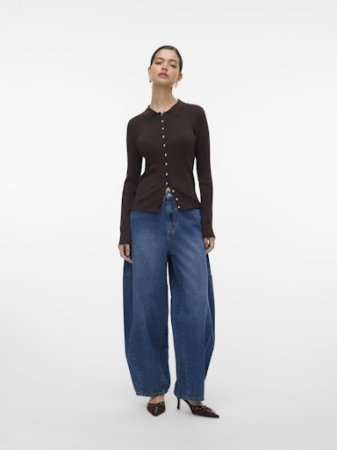 Loose - VERO MODA Blugi Dark Blue Denim Kaitlin Femei