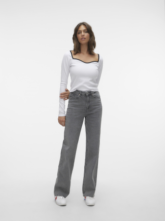 Wide Leg - Vero Moda Blugi Gri Deschis TESSA Wide Femei