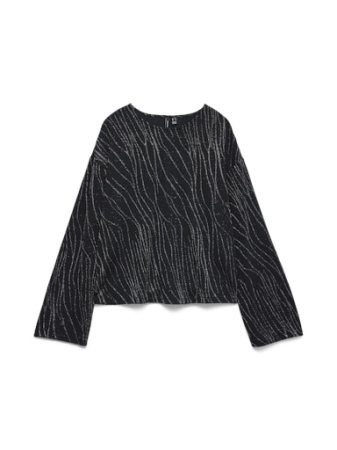 IMBRACAMINTE - VERO MODA Bluza Black Silver Lurex  Femei