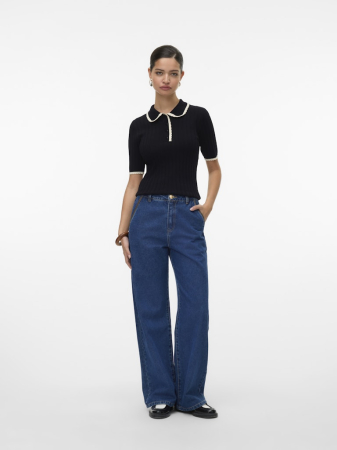 FEMEI - VERO MODA Pulover Cu Maneca Scurta Black Birch  Femei