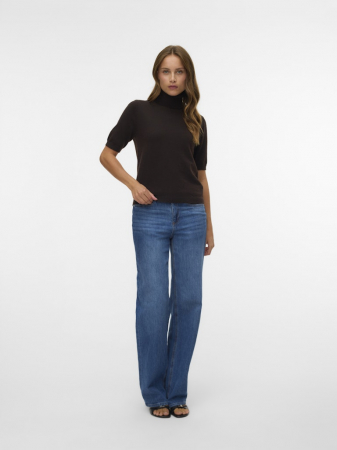 FEMEI - Vero Moda Pulover Cu Maneca Scurta Maro Inchis  Femei