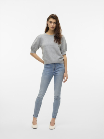 IMBRACAMINTE - Vero Moda Pulover Cu Maneca Scurta Gri Deschis  Femei