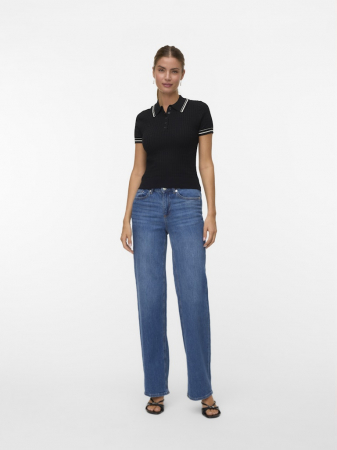 FEMEI - Vero Moda Pulover Cu Maneca Scurta Negru  Femei