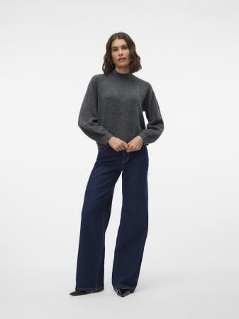 Pulovere si Cardigane - VERO MODA Pulover Dark Grey Melange  Femei