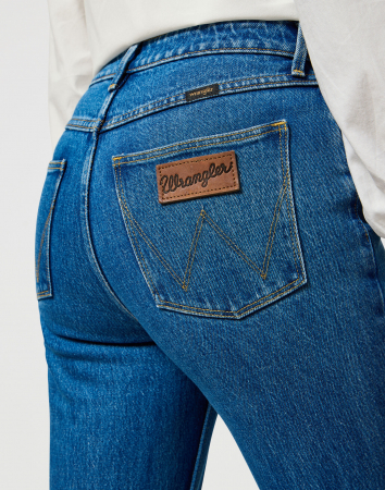 Wrangler Blugi Flare Blue Femei [4]