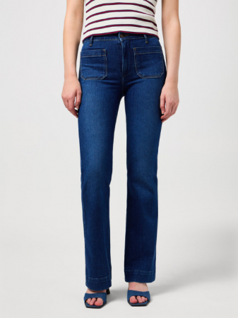 Wrangler Blugi Albastri FLARE Flare Femei [1]