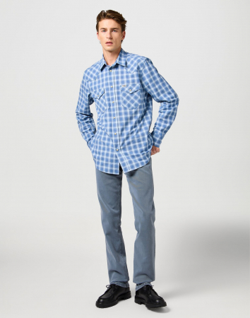 Wrangler Blugi Regular Straight Blue Barbati [4]