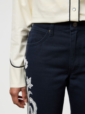 Wrangler Женские Джинсы Dark Navy 70S Flare Flare [3]