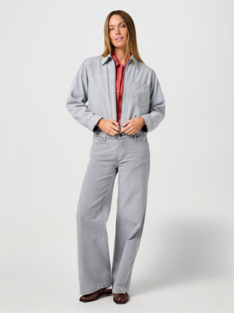 Wrangler Blugi Gri Deschis WORLD WIDE Wide Leg Femei [4]
