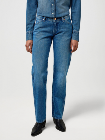 Straight - Wrangler Blugi Albastri Deschisi LOW RISE COWBOY JEAN Straight Femei