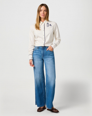 Wrangler Blugi Albastri WORLD WIDE Wide Leg Femei [4]