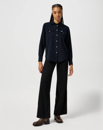 Wrangler Blugi Negri WORLD WIDE Wide Leg Femei [1]