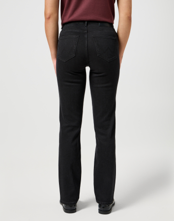 Wrangler Blugi Straight Negri Femei [2]