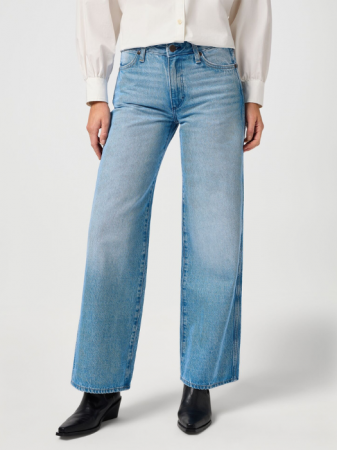 Wide Leg - Wrangler Blugi Navy WORLD WIDE Wide Leg Femei