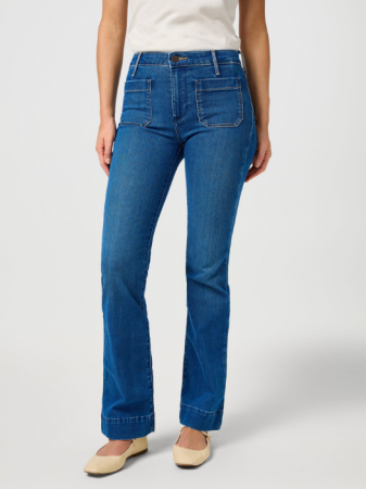 Bootcut - Wrangler Blugi Albastri FLARE Flare Femei