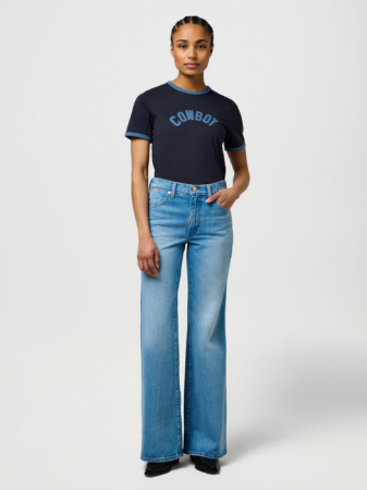 Bootcut - Wrangler Blugi Albastri Deschisi 70s Flare Flare Femei
