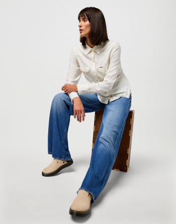 Wrangler Blugi Albastri WORLD WIDE Wide Leg Femei [2]