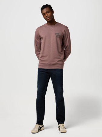 Hanorace - Wrangler Bluza Cafenie Regular Barbati