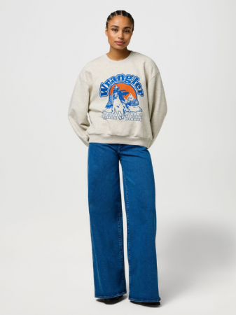 FEMEI - Wrangler Bluza Gri Deschis Oversized Femei