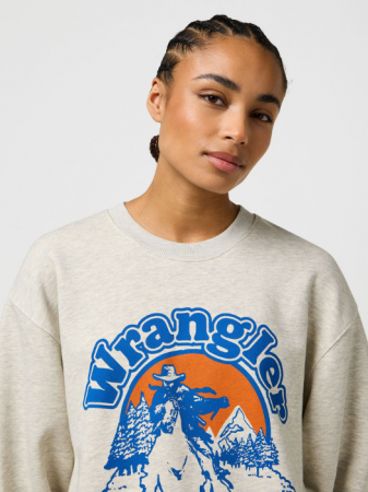 Wrangler Bluza Gri Deschis Oversized Femei [2]