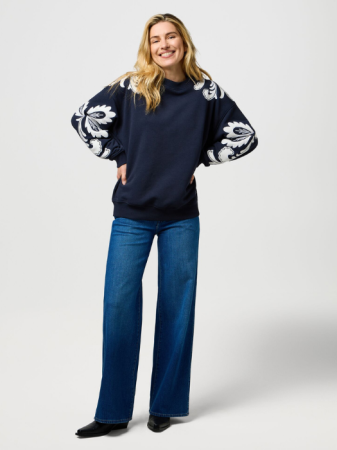 IMBRACAMINTE - Wrangler Bluza Indigo Oversized Femei