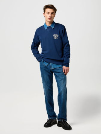 Hanorace - Wrangler Bluza Navy Regular Barbati