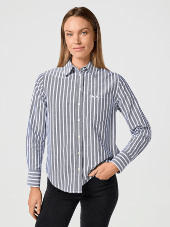 FEMEI - Wrangler Camasa Albastra/Alba Regular Femei