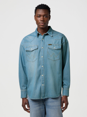 BARBATI - Wrangler Camasa Albastra Oversized Barbati