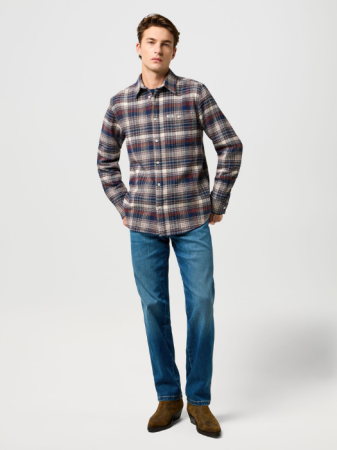BARBATI - Wrangler Camasa Navy Regular Barbati