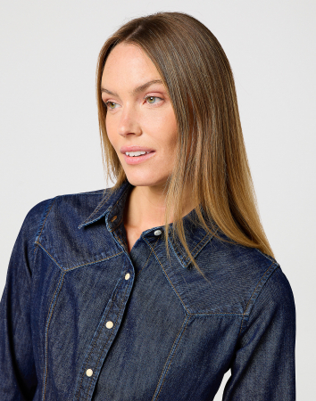 Wrangler Женская Рубашка Индиго Slim [3]