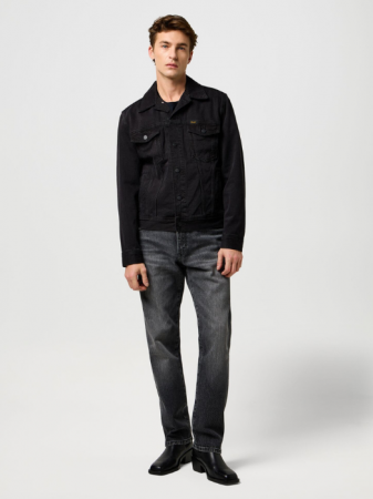 Geci si Jachete - Wrangler Geaca Neagra Regular Barbati