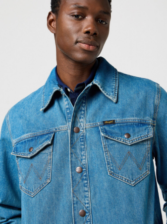 Wrangler Geaca Albastra Deschisa Relaxed Barbati [4]